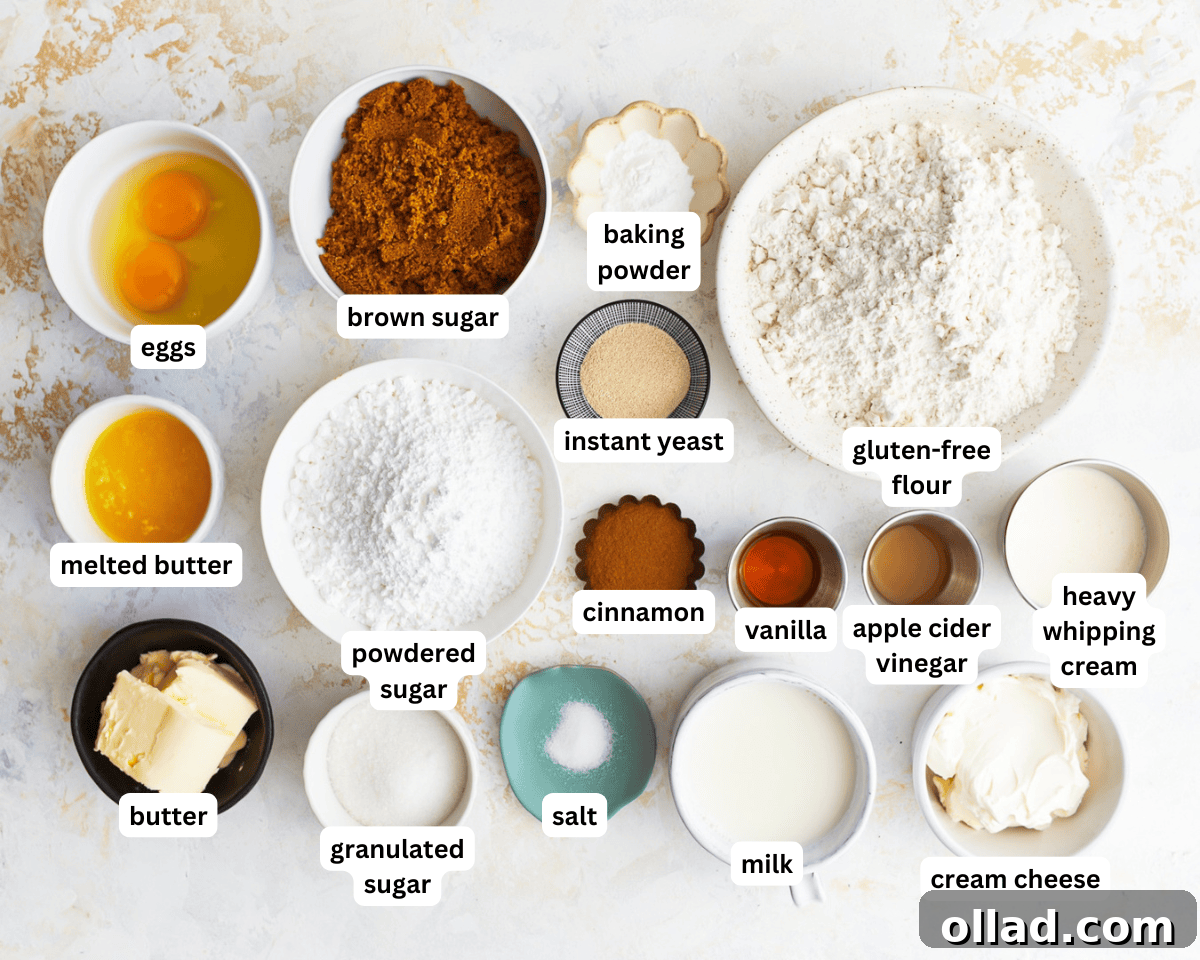 Irresistible Gluten-Free Cinnamon Rolls 4 Gluten-free cinnamon rolls ingredients