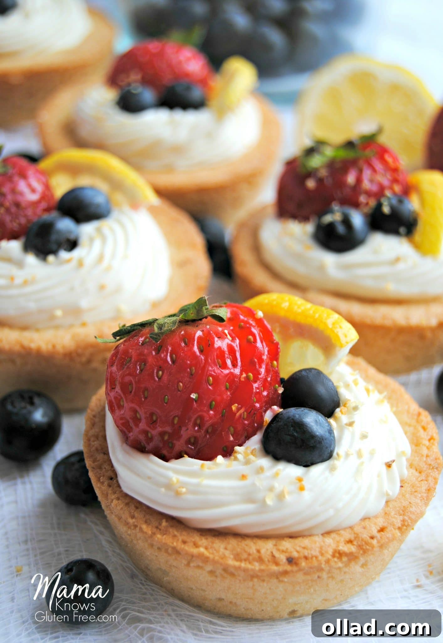 Decadent Gluten-Free Cheesecake Cookie Cups 2 Delicious Gluten-Free Cheesecake Sugar Cookie Cups with Fresh Berries