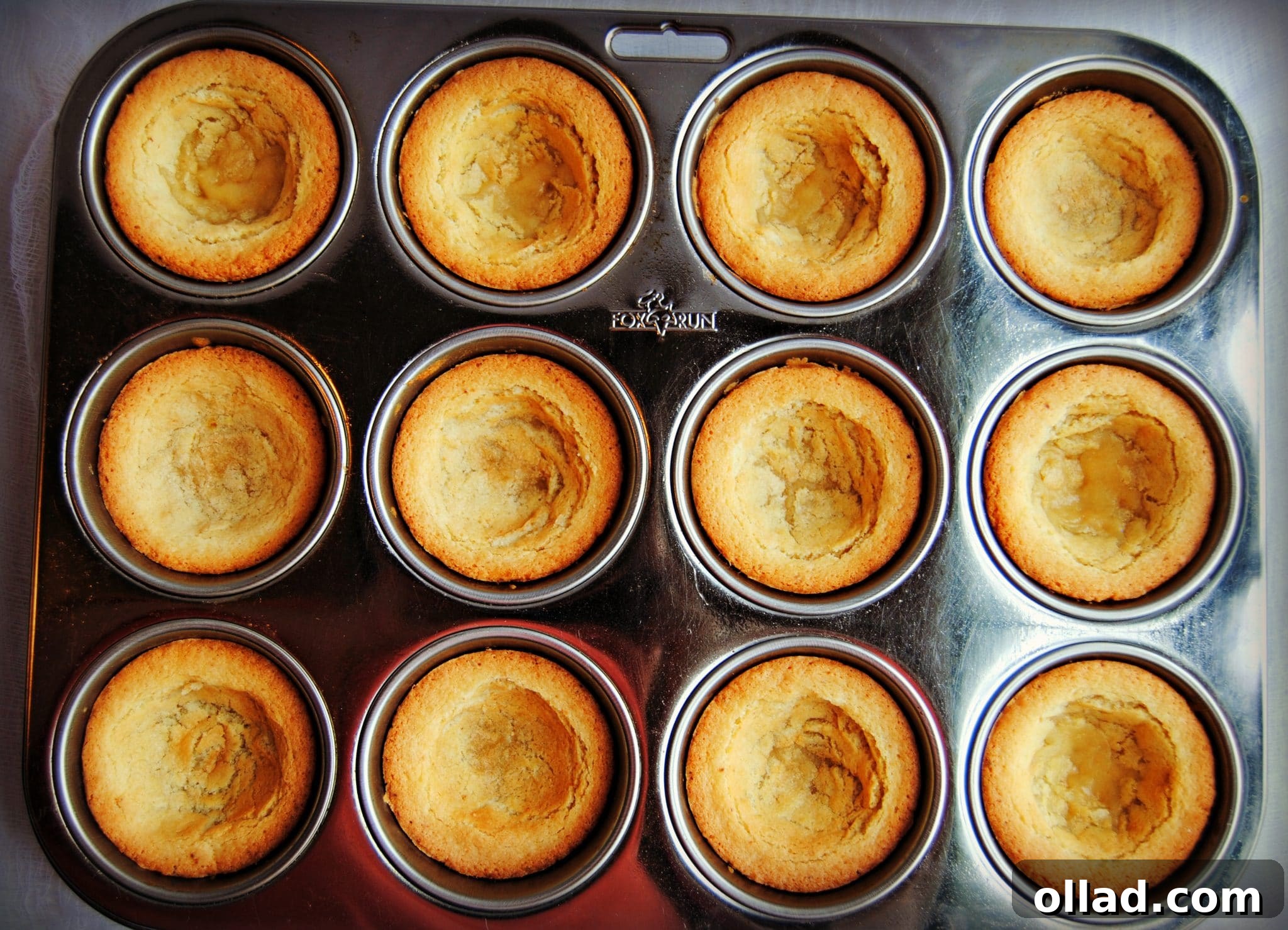 Decadent Gluten-Free Cheesecake Cookie Cups 3 Homemade Gluten-Free Sugar Cookie Cups Before Filling