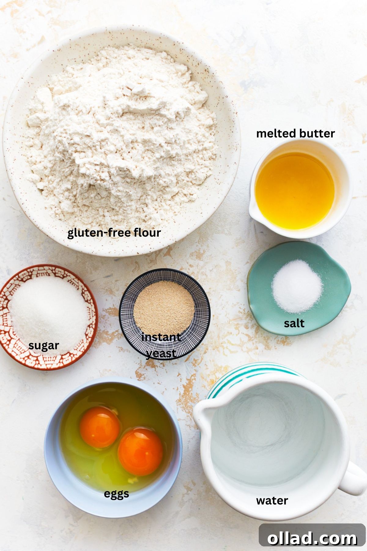 ingredients for gluten free hamburger buns