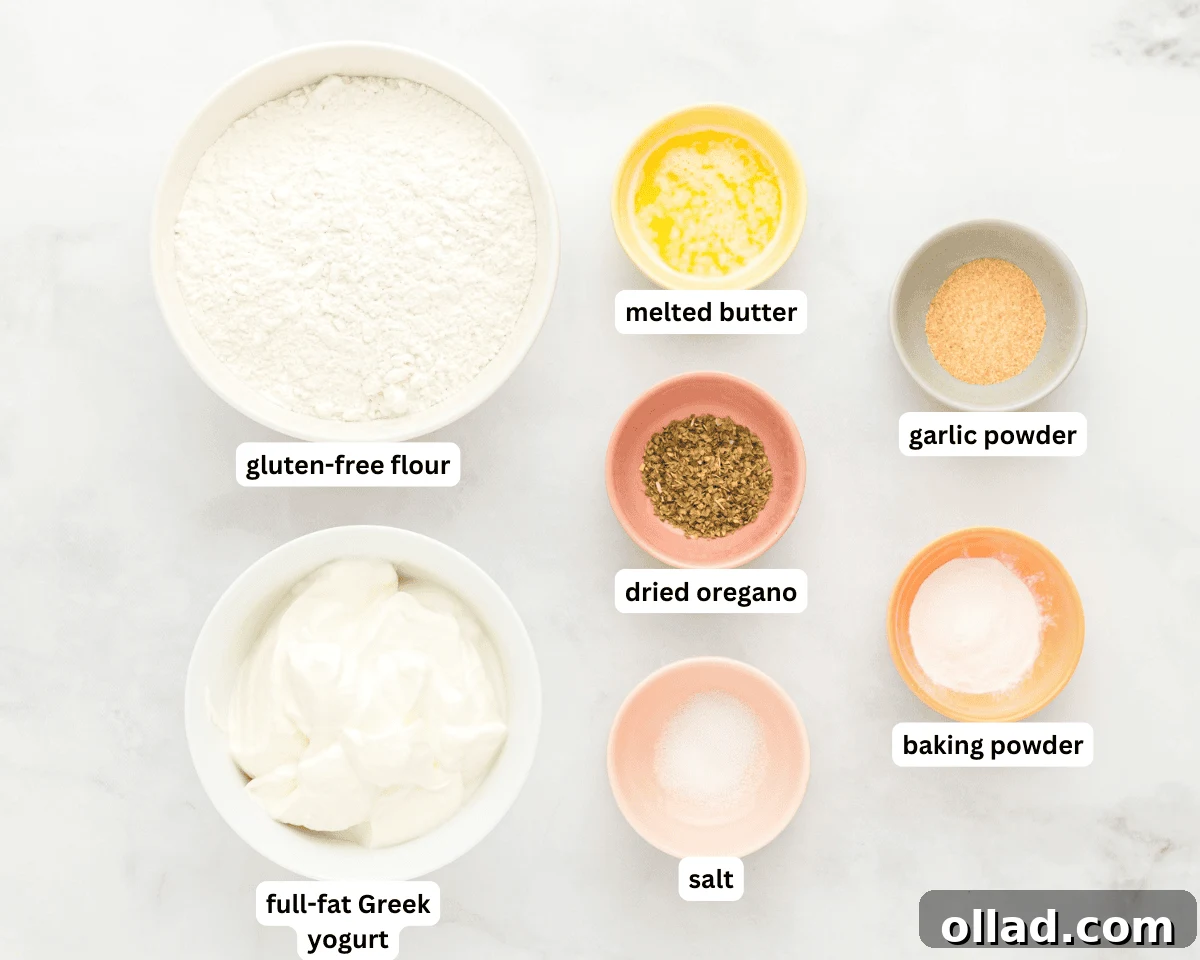 Pillowy Gluten-Free Flatbread 3 gluten-free flatbread ingredients