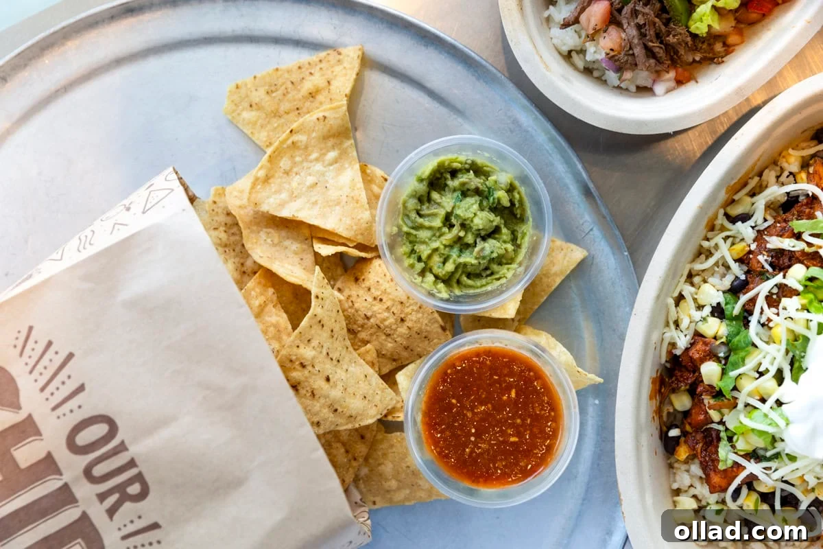 chips and guacamole and salsa