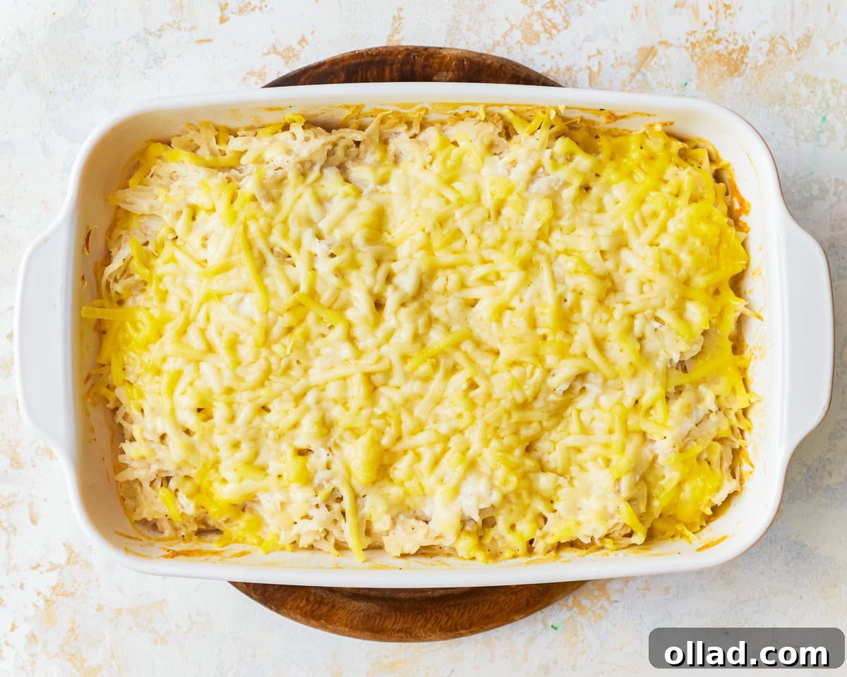 Diary-free cheesy potatoes part way through cooking.
