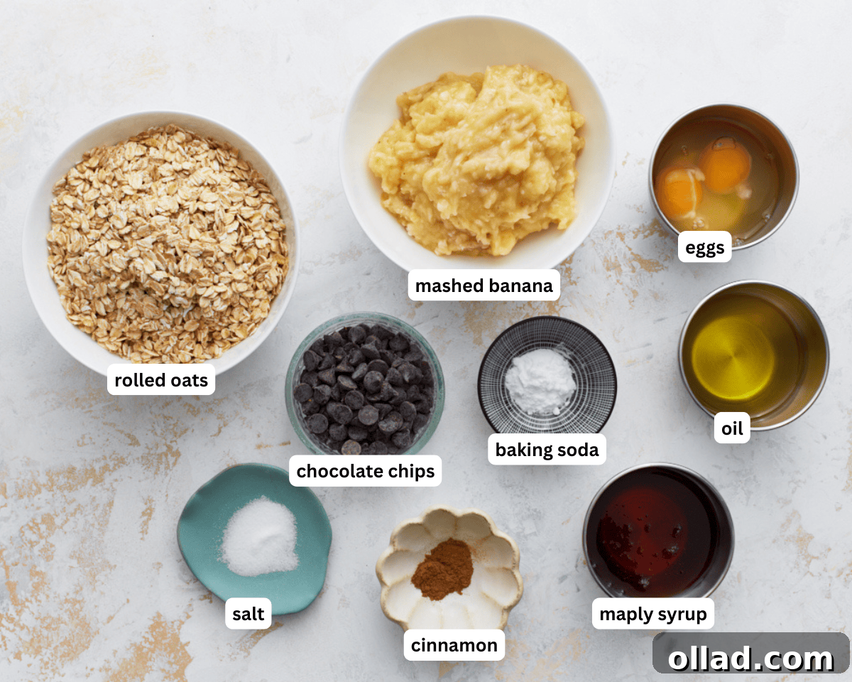 Wholesome Gluten-Free Banana Oat Loaf 4 gluten-free banana oatmeal bread ingredients