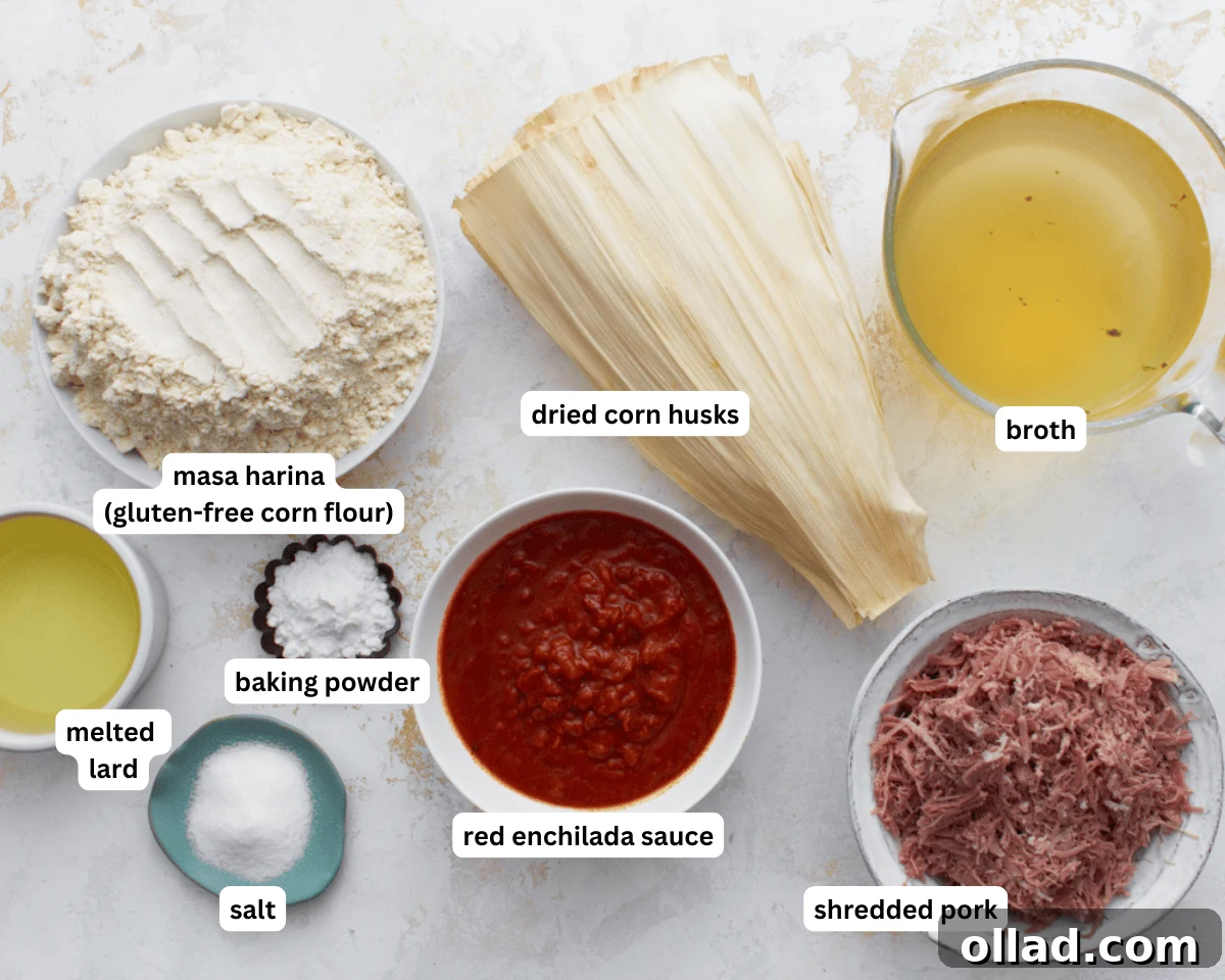Tamales ingredients