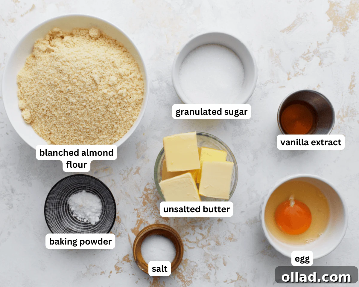 Almond flour sugar cookies ingredients