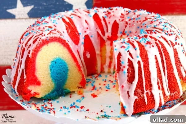 Gluten-Free and Dairy-Free Firecracker Almond Bundt Cake Layers