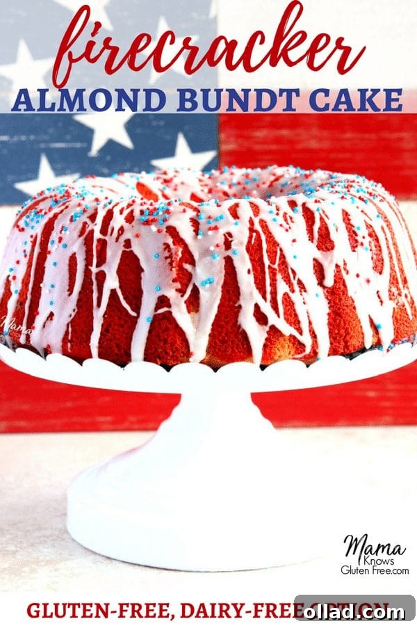 Gluten-Free Firecracker Almond Bundt Cake Pinterest Pin
