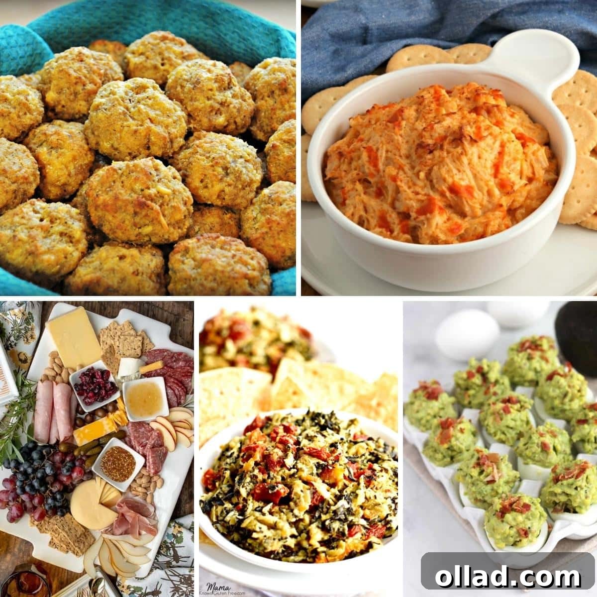 Delicious Gluten-Free Easter Recipes with Dairy-Free Options 4 A tempting photo collage of various gluten-free appetizer recipes perfect for Easter.