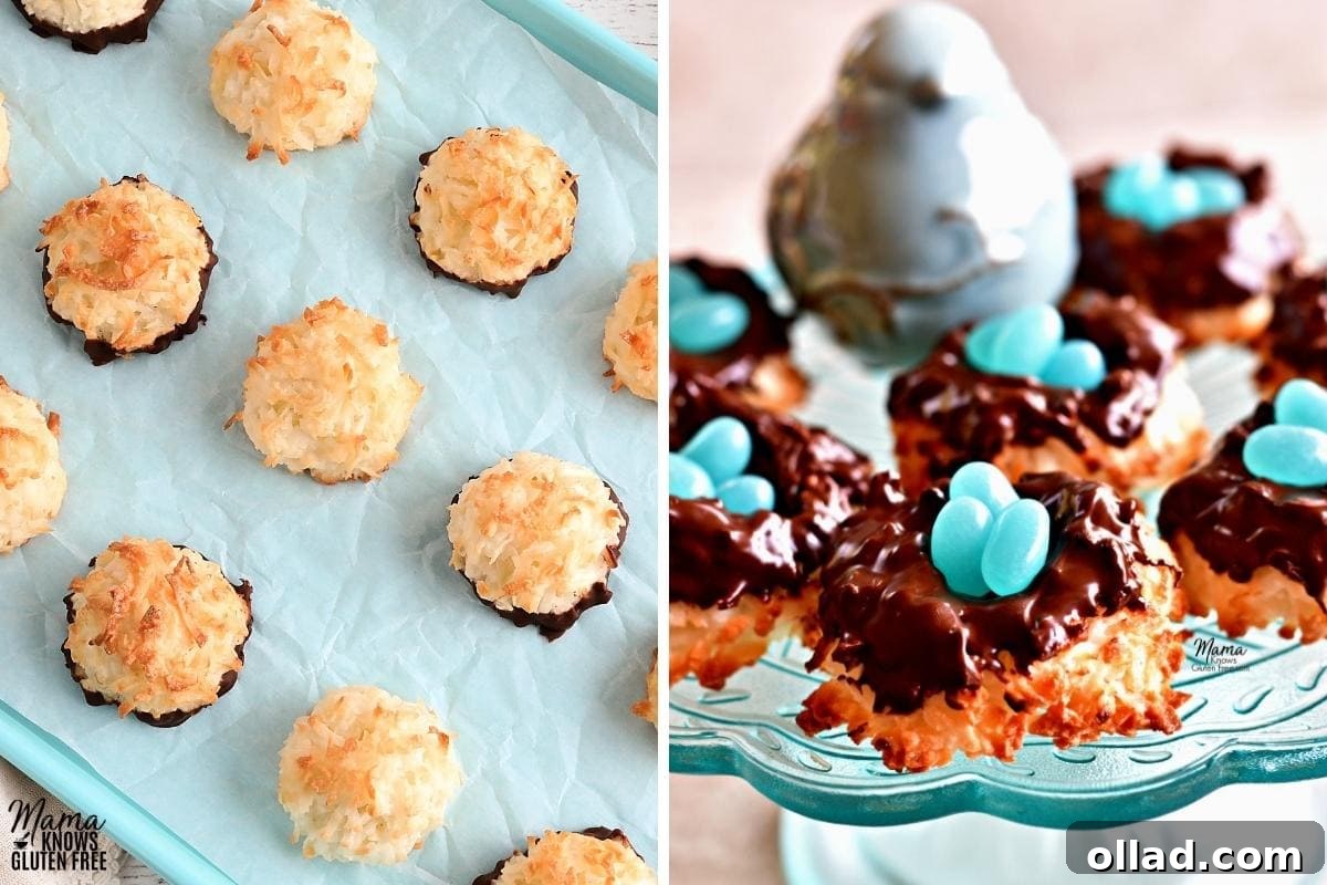 gluten-free coconut macaroon cookies photo collage