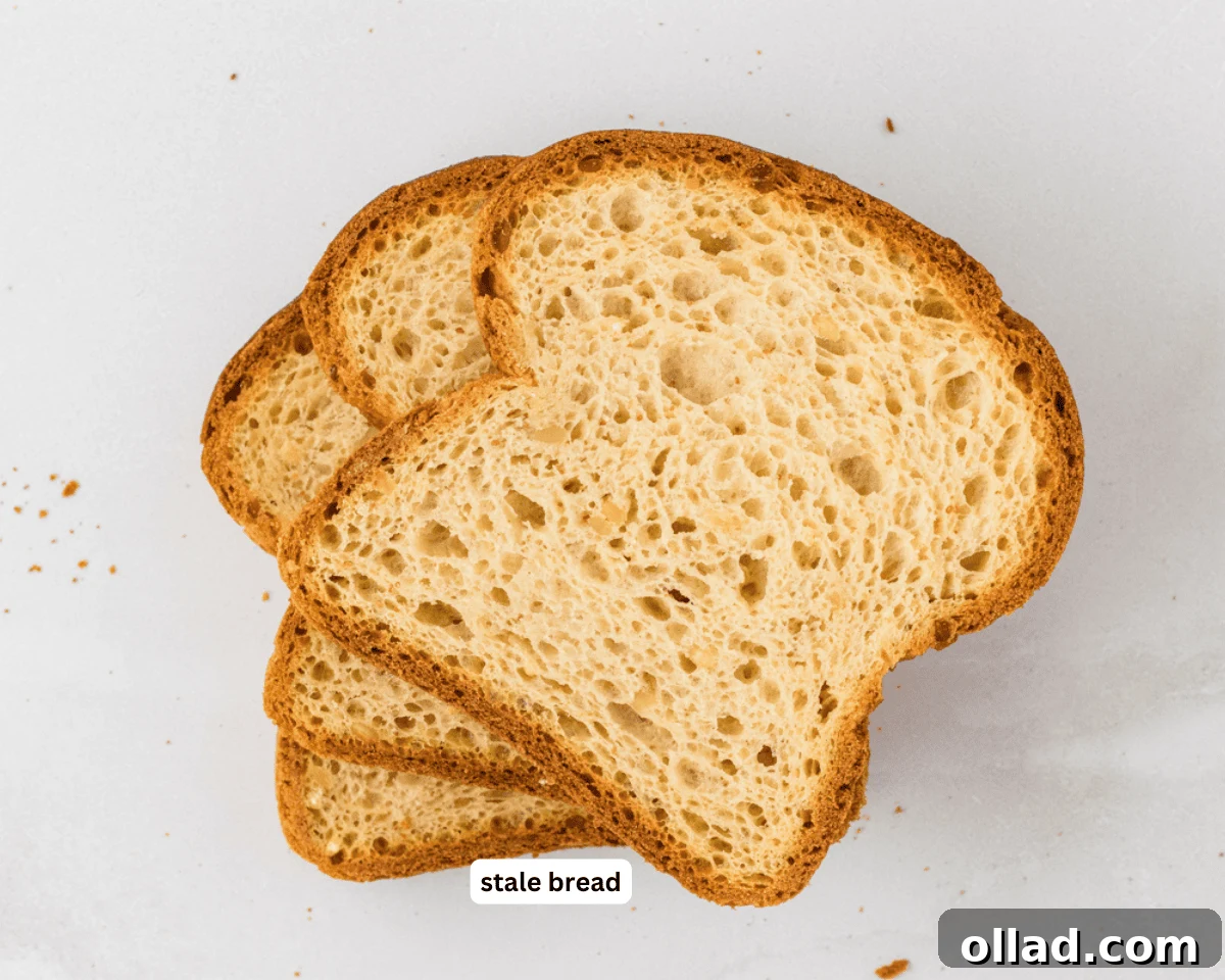 Gluten-free bread crumbs recipe ingredients.