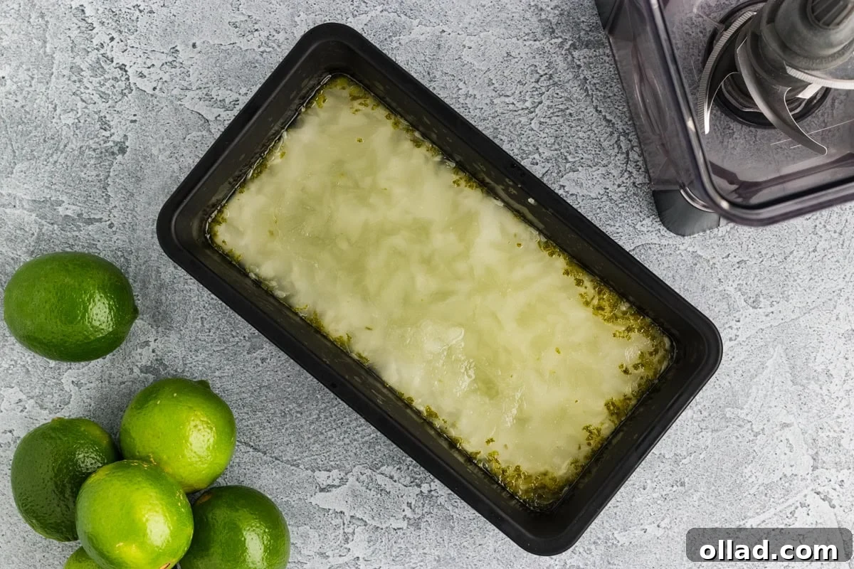 contents of lime sorbet before freezing