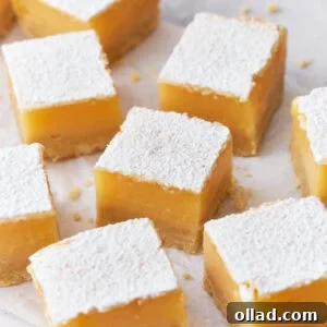 Close-up of gluten-free lemon bars