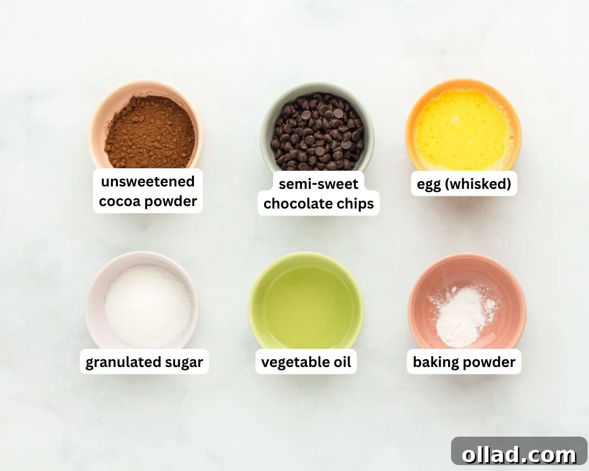 flourless mug cake ingredients